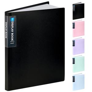 Sooez Art Portfolio 9"x12", 40 Pockets Large Display Folder with 80 Pages, Heavy Duty Presentation Book with Clear Sheet Protectors for Artwork Document Organizer Binder