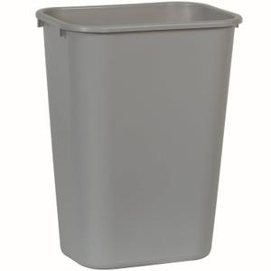 Rubbermaid Commercial Products Deskside Wastebasket/Trash Can, 10.25-Gallon/41-Quart, Gray, Plastic, Garbage Can for Home/Office, Fits Under Desk/Sink/Cabinet