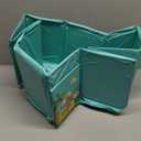 Portable Folding Baby Bath Tub, 29.5L x 17.7W x 9.8H inches, Suitable for 0-6 Years, Pink/Mint Green (Green)