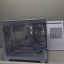 MUSETEX ATX PC Case, 360MM RAD Support, 3 x 120mm Non-ARGB Fans Pre-Installed, 270 Full View Tempered Glass Gaming PC Case with Type-C, Mid Tower ATX Computer Case, White, Y6
