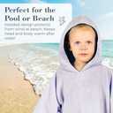Hooded Poncho Towel for Toddler Boy & Girl - 100% Soft Organic Cotton, Absorbent, Breathable, Lightweight. Ideal for Bath, Pool, Beach Size 2-3T (Soft Lilac, 2-3T)