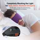 LitBear Sleep Mask for Side Sleeper Women Men, Eye Mask for Sleeping Light Blocking, 3D Contoured Cup Sleeping Mask, Soft Breathable Sleep Eye Mask with Adjustable Elastic Strap for Flight Nap