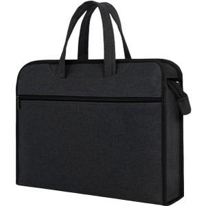 Document Bag with Handle Portable Waterproof Zippered Office Organizer File Bag Pouch for Laptop Files Book Carrying bag (Grey)