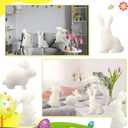 Huwena 4 Pcs Easter Bunny Pillows Decorative Bunny Shaped Throw Pillow Wool White Soft Rabbit Cute Plush Stuffed Pillow Cushion for Sofa Bed Bedroom Living Room Party Outdoor Home Decoration Couch