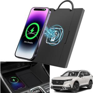 for 2023-2026 Honda CR-V Wireless Charger, 15W Car Qi Charging Station Pad Mat Fits CRV Accessories