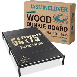 Bunkie Board Full Size 54x75- Heavy Duty Reinforced Wood Bed Boards for Under Mattress, Universal Sleeper Sofa Support Board with Anti-Sag Design for Metal Bed Frame, Platform Beds&Pull Out Couches