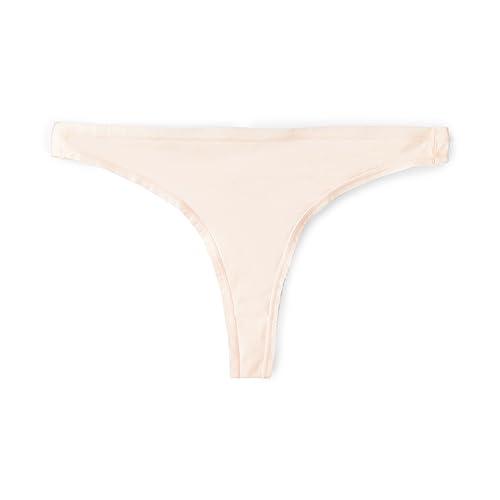 Tilley Women’s Organic Cotton Thong 2-Pack, Pale Pink, Large