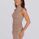 UEU Womens Skirt Set 2 Piece Outfits Summer Trendy Crop Sleeveless Tank Top High Waist Bodycon Maxi Long Dress Sets (L)