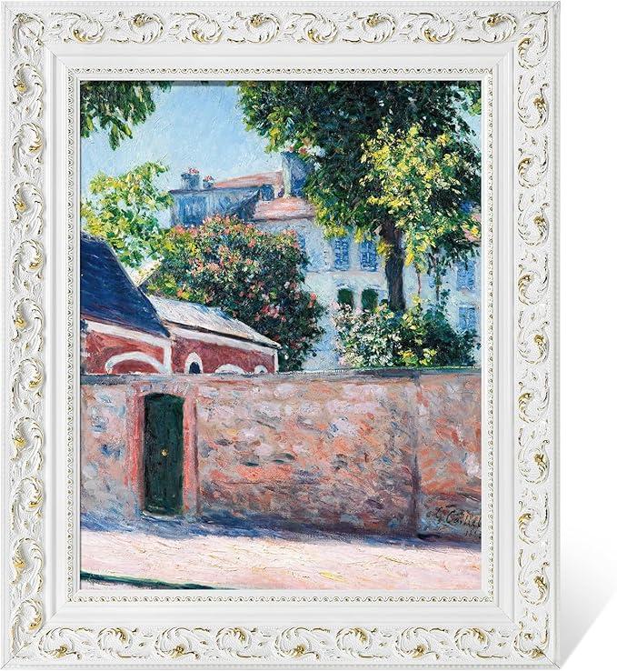 Ornate Frame for 16x24 Canvas Art Prints Oil Paintings, 3” Wide DIY Wood Canvas Frame for Landscape Portrait Fine Art, No Backboard & Cover, White Open Back Picture Frame for Home Office Decor