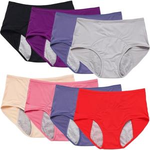 Leakproof Panties for Women Over 60, Leakproof Ladies Underwear, Leakproof Underwear for Women (8 color-4X-Large)
