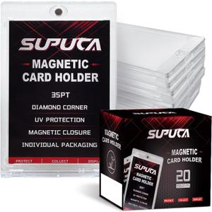 Magnetic Card Holder 20 Pack, 35PT One Touch Card Holder, Trading Card Protectors for Baseball Card Sports Card