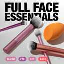 Real Techniques 6 Piece Everyday Essentials Makeup Brush Set, Includes 4 Brushes & 2 Makeup Sponges, For Foundation, Blush, Bronzer, Contour, Eyeshadow, & Powder, Travel Gift Set, Cruelty-Free & Vegan