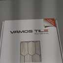 Vamos Tile Long Hexagon Peel and Stick Backsplash Tile - 10 Sheets Stick on Backsplash for Kitchen and Bathroom 12.4 x 12 Inch Glossy Wood Grain PVC Self Adhesive Mosaic Wall Tiles