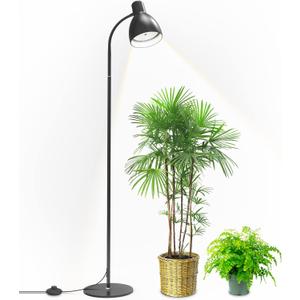 Bstrip Grow Light Lamp, 5000K Full Spectrum 25W LED Grow Light for Indoor Plants - 55" H Stand, Adjustable Angle with On/Off Switch