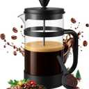 Utopia Kitchen Borosilicate Glass French Press Coffee Maker 34 Oz, Heat-Resistant Cafetiere & Tea Maker, Thickened Glass Coffee Press for Travel and Camping, Black