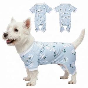 2026 New Cotton Dog Pajamas for Small & Medium Dogs - Soft Pet Onesie, Comfy Puppy Coat with Various Prints, Cute Pet Apparel for Dogs Magnolia Small