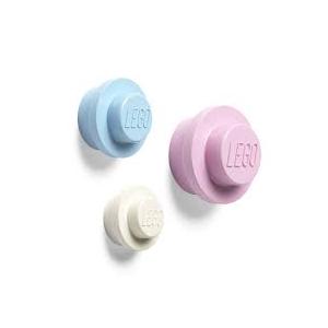 ROOM Copenhagen, Lego Wall Hanger Set - Decorative Playroom Utility Hooks - Black/White/Grey