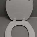 Bemis 500EC Durable Wood Toilet Seat with Easy Clean Hinges, Made in USA, Round, White