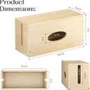 2 Pack Pine Wood Large Cable Management Box, Cord Organizer Cover Hider Floor Outlet Hiders for TV Wires, Computer, Router, USB Hub Under Desk Power Strip Electrical Cord Management (2)