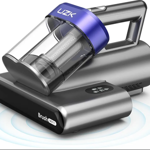 Bed Vacuum Cleaner Mattress Vacuum Cleaner,16Kpa Powerful Handheld Vacuums with UV-C Light & Double Dust Cup & High Heating & Ultrasonic & Anion for Bed Sofa (Corded,Purple)