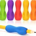 5 x ELETIUO 6-Pack Pencil Grips,Ergonomic Triangular Design with Guiding Grooves Corrects Grip,Soft Silicone & Non-Slip Texture,Universal Fit for Kids&Adults Left/Right Handed Writing,Drawing