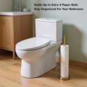 Toilet Paper Holder Stand Holding Up to 5 Paper Rolls, Free-Standing Spare Rolls Storage Holder, Stainless Steel (Brushed Gold)