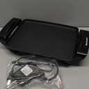 Elite Gourmet EGR-2722B Electric 10.5" x 8.5" Griddle, Cool-touch Handles Non-Stick Surface, Removable/Adjustable Thermostat, Skid Free-Rubber Feet, Black