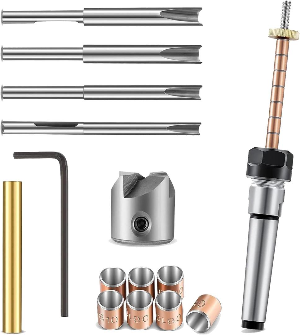 8Pcs Pen Turning Mandrel, Wood Turning Pen Barrel Kits, 7mm Drill Bit and Pen Mandrel for Wood Lathe