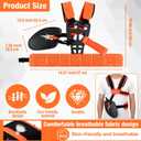 Trimmer Shoulder Strap Padded Universal Adjustable, String Trimmer Harness, Nylon Double Shoulder, Ergonomic Handle Grip for Weed Trimmers, Extension for Lawn Care, Landscaping
