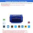 Veepeak Mini Bluetooth OBD2 Scanner for Android ONLY (NOT for iOS) Car Wireless Check Engine Light Code Reader & Diagnostic Tool