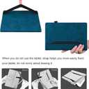 Retro Shockproof Case for Samsung Galaxy Tab S11 (SM-X730/SM-X736B) 11.0" - PU Leather & TPU Hybrid Protective Cover with Anti-Slip Grip Strap, Card Slots & Kickstand -Peacock Blue
