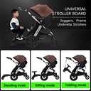 Universal Stroller Board with Detachable Seat, 2 in 1 Buggy Board Suitable for Most Brands of Strollers, Holds Children Up to 55 lbs