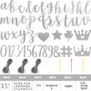 TaoBary 167 Pcs DIY Banner Kit Happy Birthday Glitter Banner Customizable Glitter Make Your Own Kit 162 Letters Symbols and Numbers 3 Rope for Birthday Halloween Wedding Christmas(Silver)
