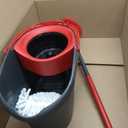 O-Cedar EasyWring Microfiber Spin Mop, Bucket Floor Cleaning System, Red, Gray, Standard
