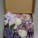 AmyHomie Artificial Purple Flowers Combo Silk Mix Peony Rose Hydrangea Fake Flowers w/Stem for DIY Wedding Bouquets Centerpieces Arrangements Table Party Bridal Baby Shower Home Fall Decor