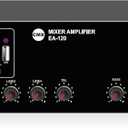 EA-120 Mixer Amplifier, Black; USB/SD/FM/BT; Compact Size; Built-in 100V/70V Transformer Technology; 120W Rated Power Output