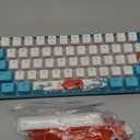 Womier 60% Percent Keyboard,WK61 V2 Mechanical RGB Wired Gaming Keyboard,Hot-Swappable Creamy Key Board with PBT Keycaps,Linear Red Switch for Windows/MAC (Blue)