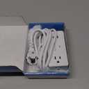 Kakyanill European Travel Plug Adapter, Type E F Plug Adapter, 4 AC Outlets, 3 USB Ports (2 USB C), 5ft Flat Extension Cord, for Germany France Travel