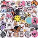 MUBYOK 3inch 100pcs Car Freshies Cardstock Cutouts Round for Circles Silicone Molds & Aroma Beads Accessories Supplies, Mama, Western, Quote, Cow, Smile