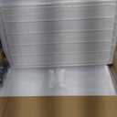 Clear Storage Bins with Lid,15 Gal Collapsible Storage Bin with Wheels,4 Packs Plastic Storage Bins, Closet Organizers and Storaging, Open Front Stackable Storage Bins for Closet Clothes