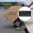 Set of 2 Curb Ramps with 4 Ton Capacity - for Cars, Trucks, RVs, ATVs, Motorcycles, Hand Trucks, Mowers, and Carts by Stalwart (Gray)