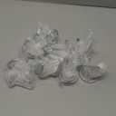 Shimeyao 8 Pcs Metal Crystal Heart Stone Stand Crystal Ball Holder Rock Display Stand Mineral Specimen Display Easel Holder for Gemstones Fossils Agate Slabs Plates, 2 x 2.56 x 2.36 Inches(Silver)