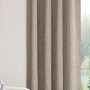 Joydeco Blackout Curtains for Bedroom - Nature Linen 84 Inch Long 100% Light Blocking 1 Panels Set, Rod Pocket & Back Tabs Living Room Drapes, Thermal Insulated Room Darkening Window Curtains