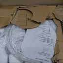 Candle Stick Buffet Table Lamp Set of 2, 33'' Vintage Nightstand Lamps with Silver Leaf Finish and White Linen Shades, 3-Way Dimmable Bulb Included, Country Style Bedside Lamps for Living Room Bedroom