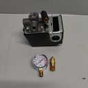 Relaxweex Air Compressor Pressure Switch 26 Amps 120/240 Volts 120-155 Psi with 0-200 Psi Air Gauge 1/8''NPT and Safety pressure relief Valve 1/4 Male NPT