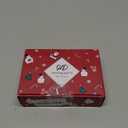 HDCRYSTALGIFTS Set 4 Blown Glass Christmas Tree Figurine Collectible 2.5'' Art Glass Statue Holiday Decoration Sculpture Festival Gifts Home Arts