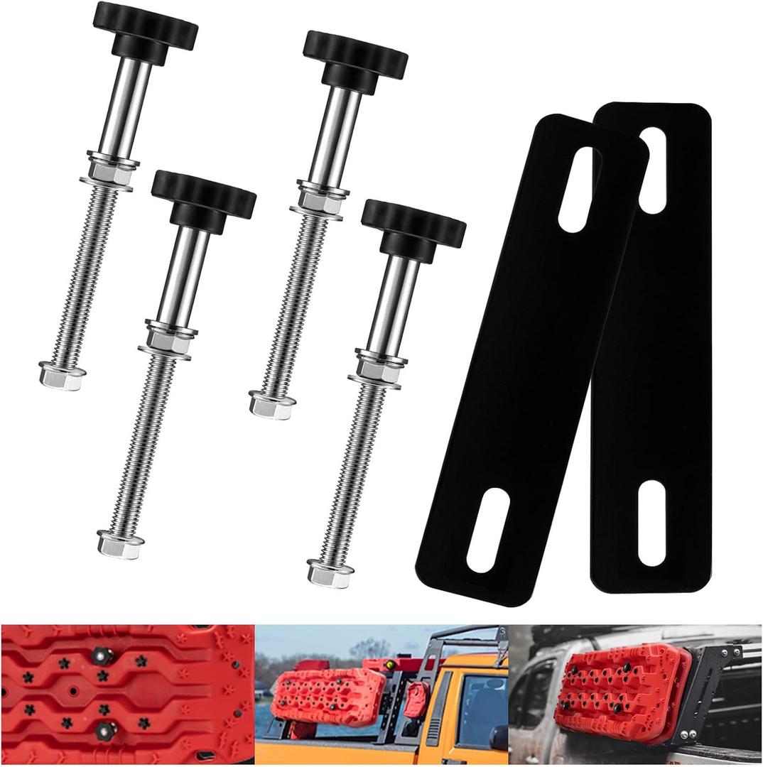 Mi hogar Traction Board mounting kit, Easy-to-Install Recovery Board Mount, Safety Traction Board Mount, Universal Recovery Board Mounting Kit Fit for All 4.72"~6.69"（12~17cm） Hole Spacing