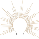 Sun Goddess Halo Crown - Renfaire Sunburst Spiked Headpiece for Women Renaissance Cosplay Costume