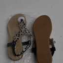 iCKER Women Sandals Rhinestone Dressy Casual Summer flat flip flops Comfortable Sandals (6.5, 929-black)