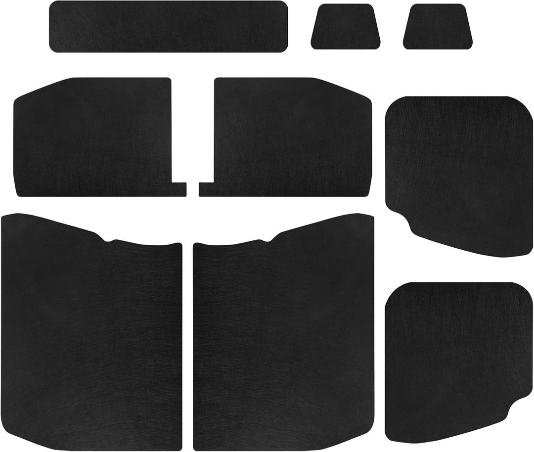 Sound Deadening Hardtop Headliner Kit Compatible with Jeep Wrangler JL 2018-2025 Roof Insulation | 18mm Heat & Noise Shield | NO ROOF Removal | Clip + High-Temp Adhesive (4-Door)